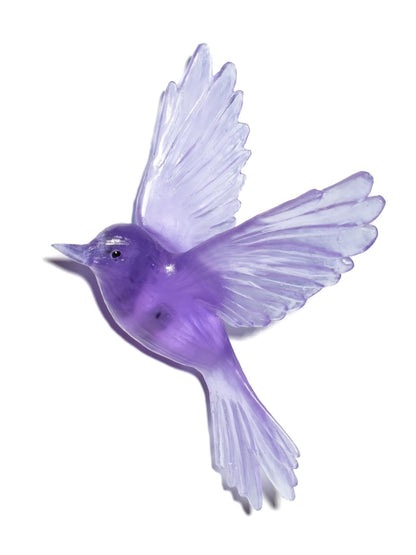 Fernbird / Mātātā - Hyacinth - Glass artwork by Luke Jacomb