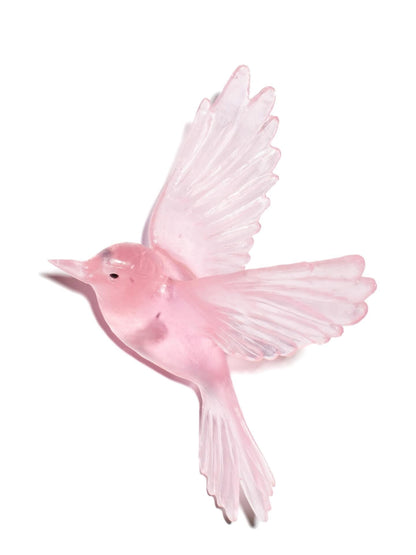 Fernbird / Mātātā - Pink - Glass artwork by Luke Jacomb
