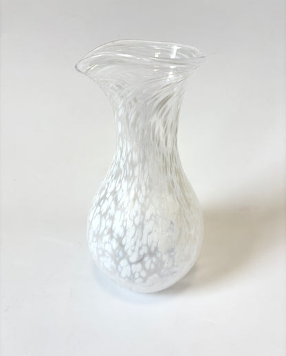 Handblown Glass Carafe - White Speckle #1