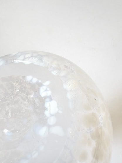 Handblown Glass Carafe - White Speckle #1