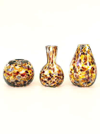 Handblown Glass Diffuser Vase - Tortoiseshell