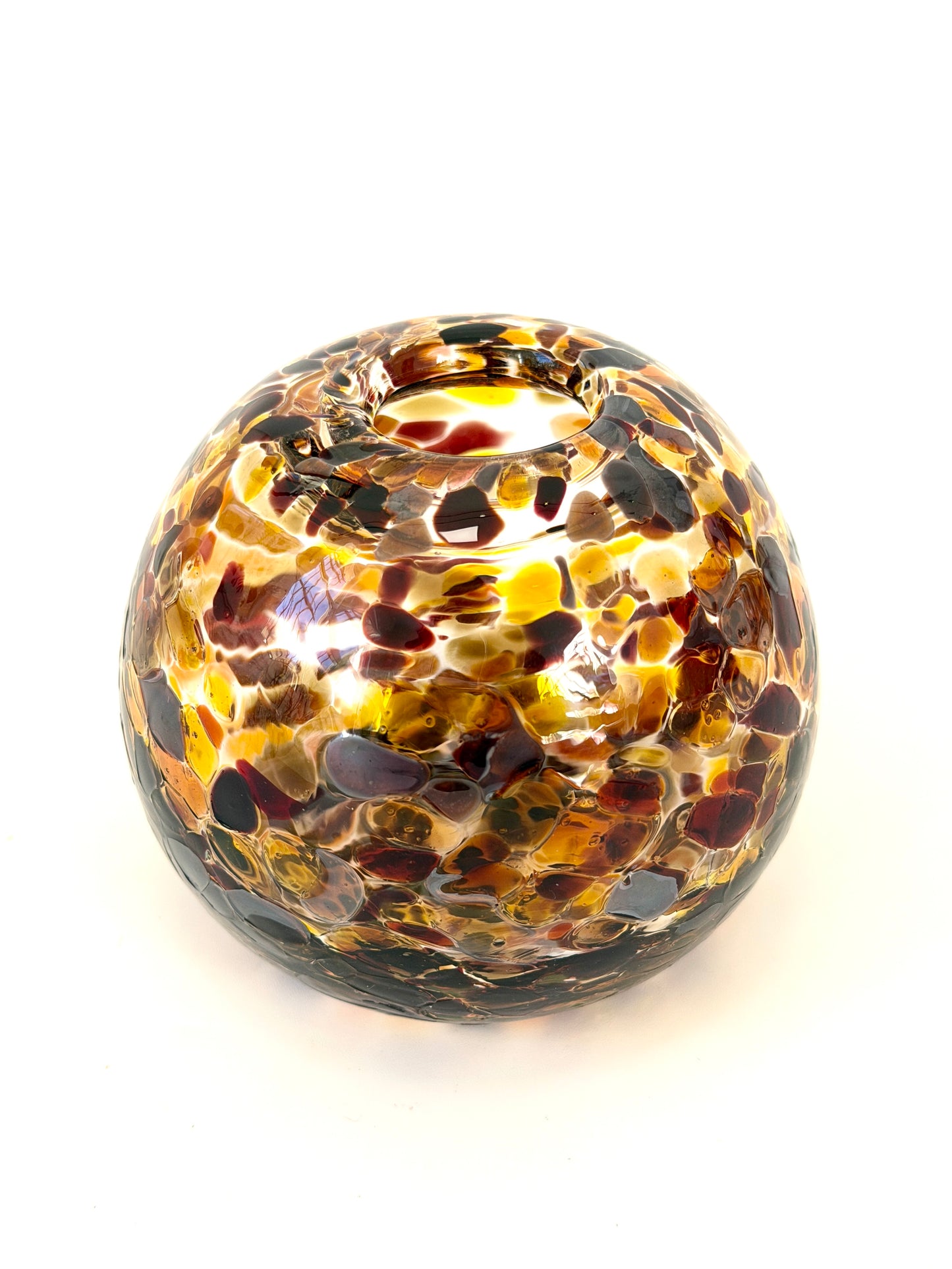 Handblown Glass Diffuser Vase - Tortoiseshell