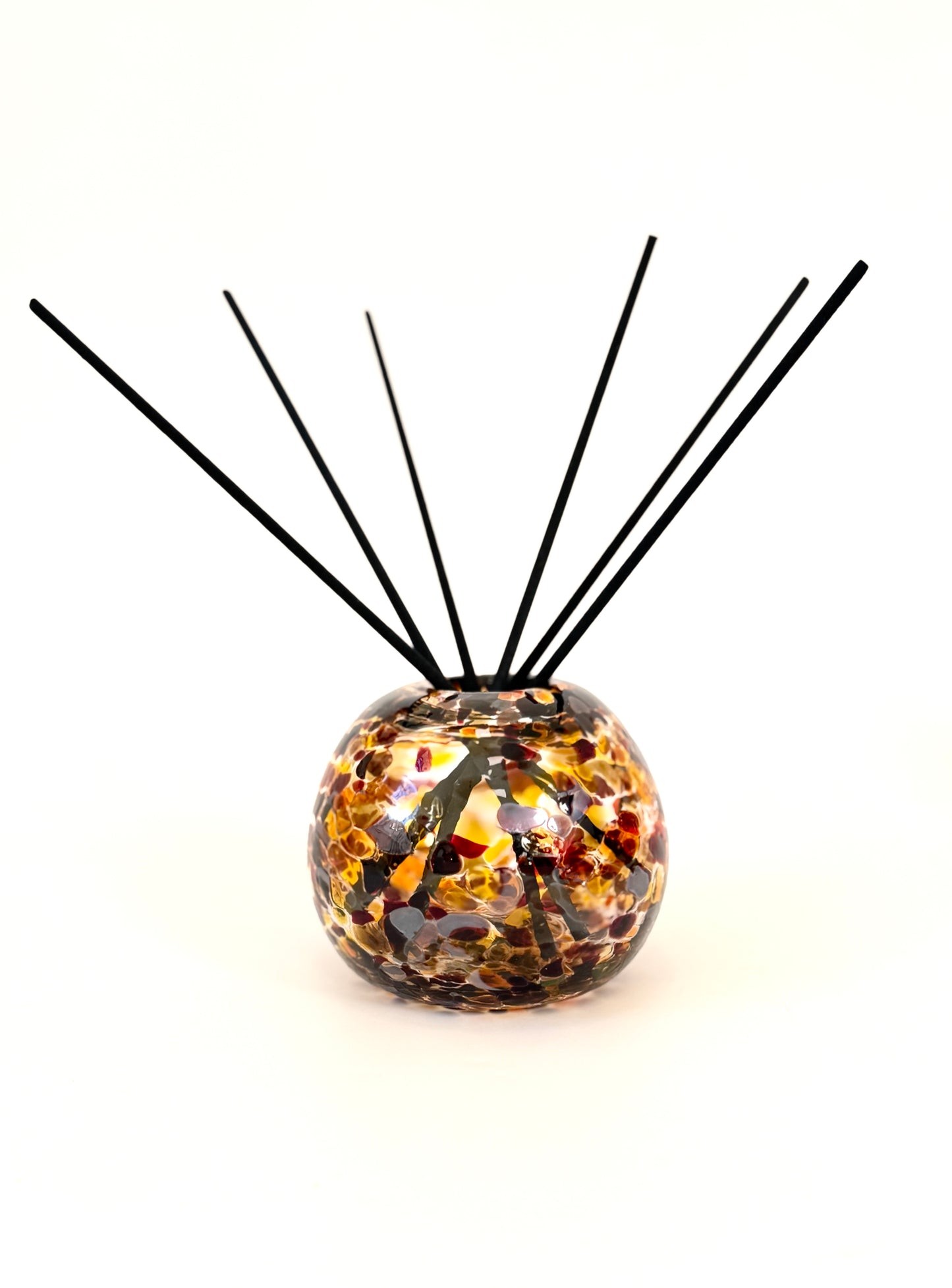 Handblown Glass Diffuser Vase - Tortoiseshell