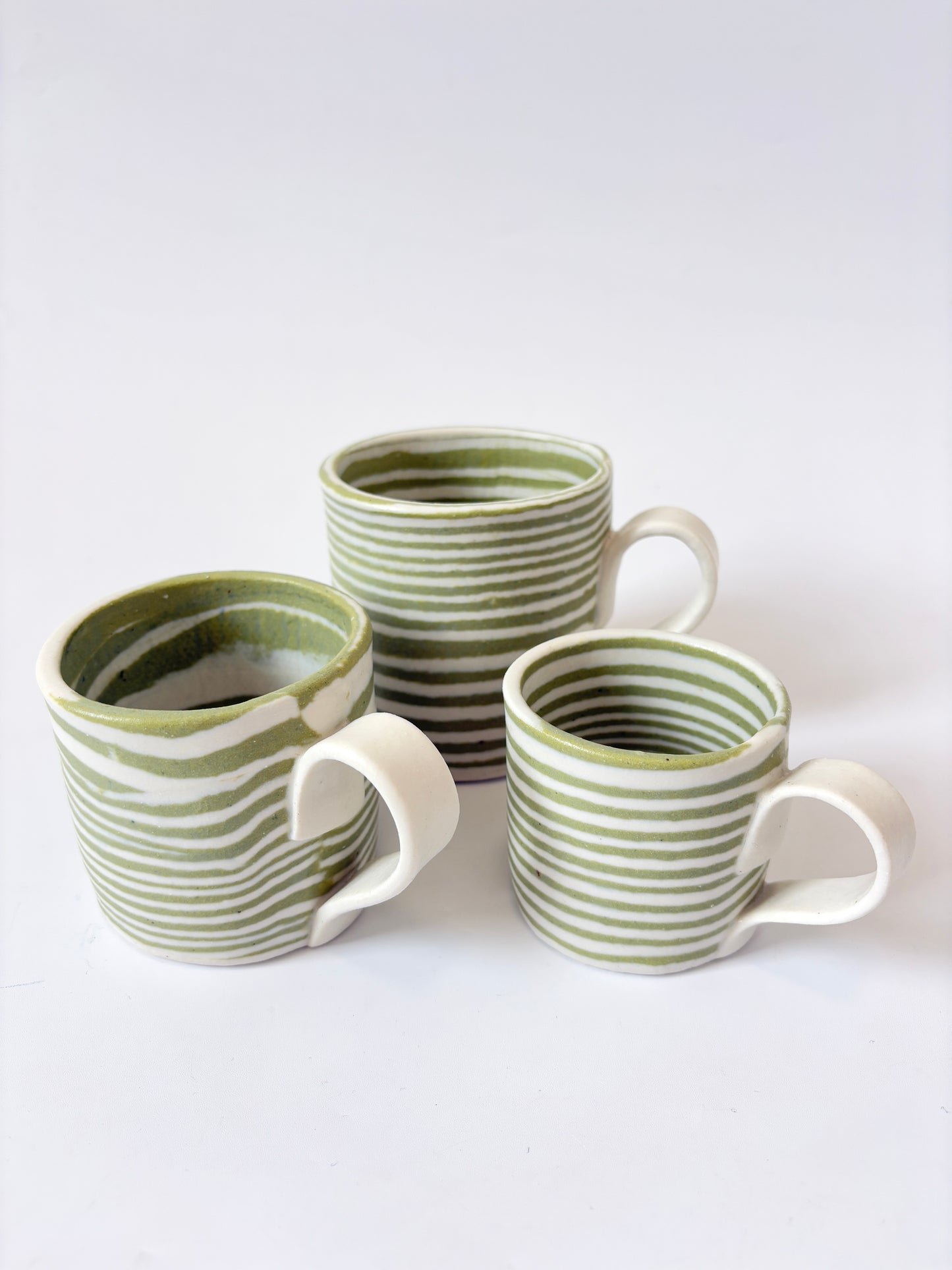 Ceramic Nerikomi Mug - Small - Light Green