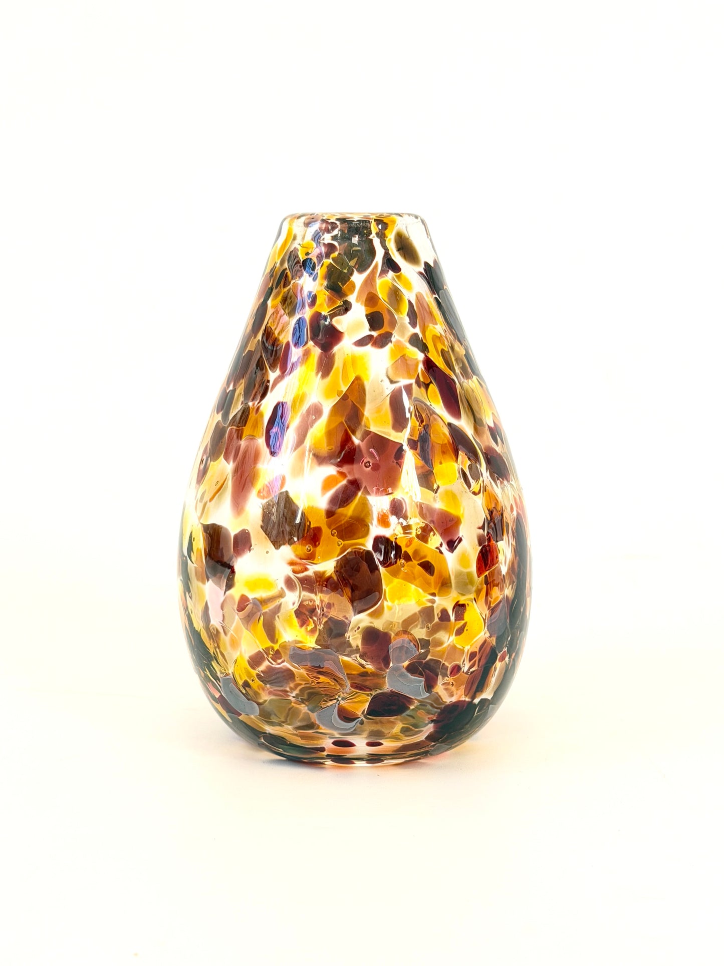 Handblown Glass Diffuser Vase - Tortoiseshell