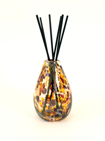 Handblown Glass Diffuser Vase - Tortoiseshell