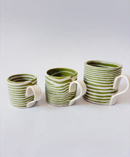 Ceramic Nerikomi Mug - Small - Light Green