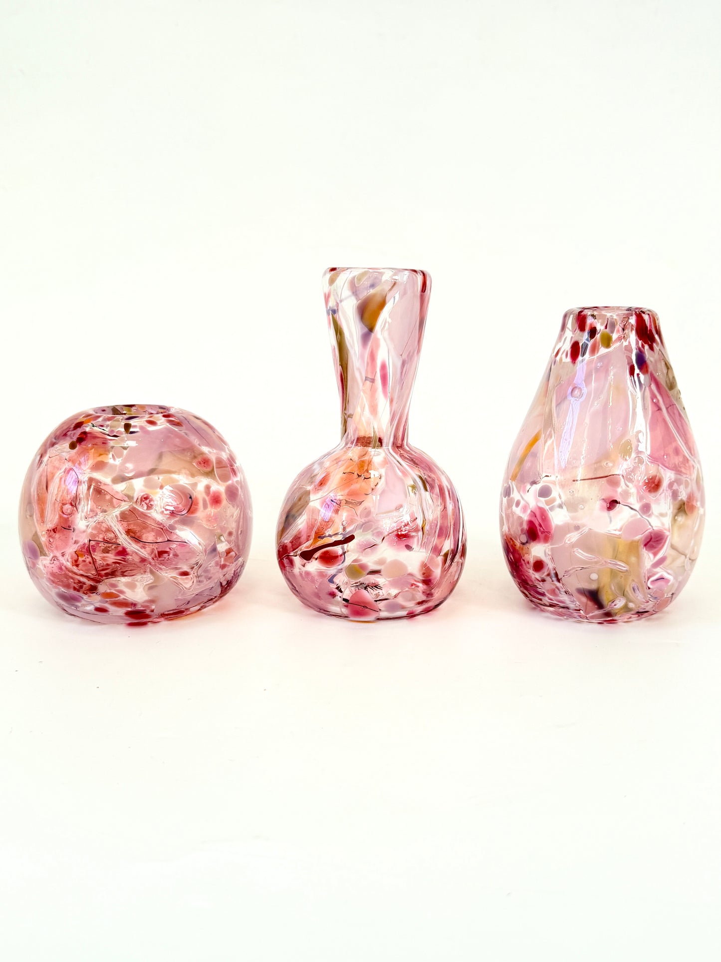 Handblown Glass Diffuser Vase - Pink Shard