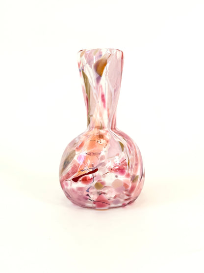 Handblown Glass Diffuser Vase - Pink Shard
