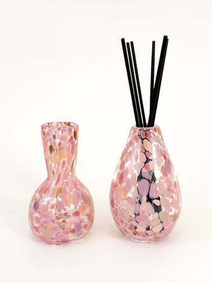 Handblown Glass Diffuser Vase - Coral