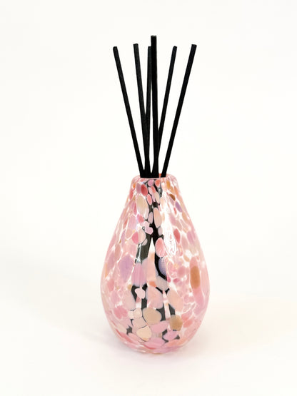 Handblown Glass Diffuser Vase - Coral