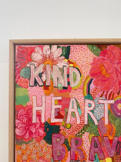 "Kind Heart" Framed Canvas Print - 40 x 50cm