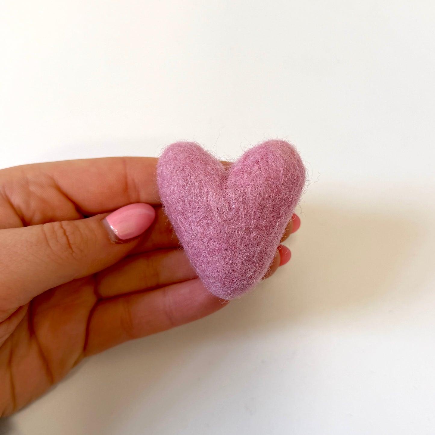 Heart Shaped Felted Wool Brooch - choose colour