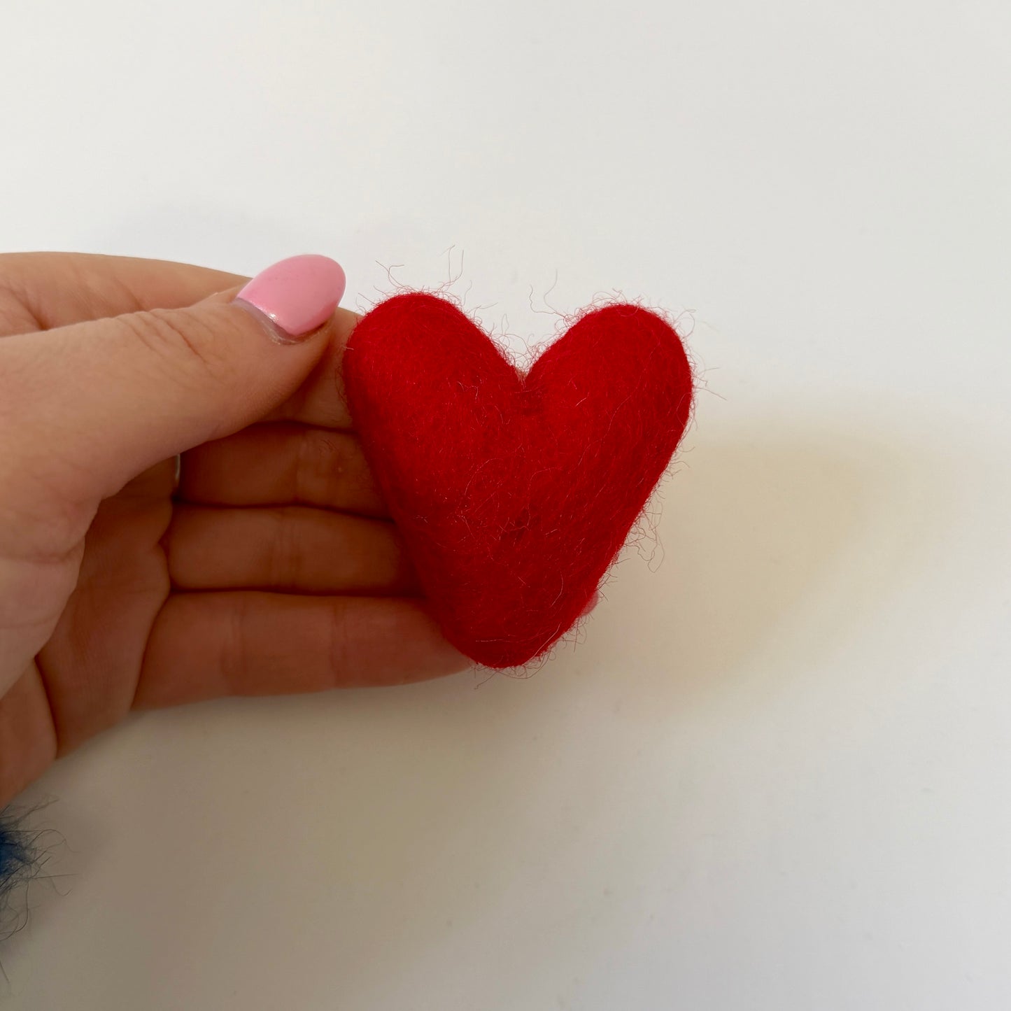 Heart Shaped Felted Wool Brooch - choose colour