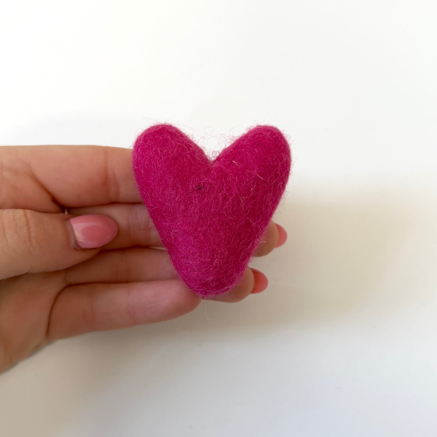 Heart Shaped Felted Wool Brooch - choose colour