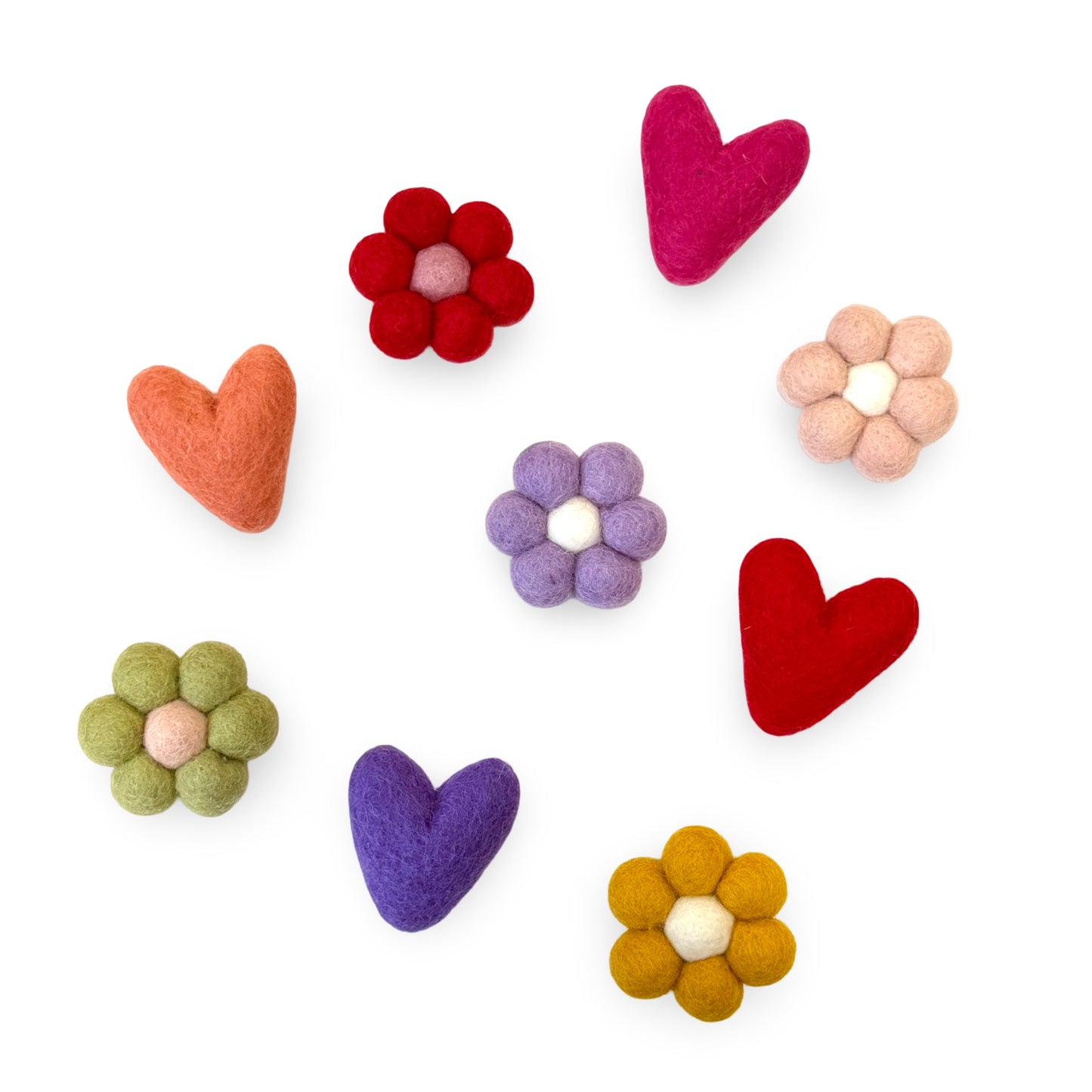 Daisy Flower Felted Wool Brooch - choose colour!