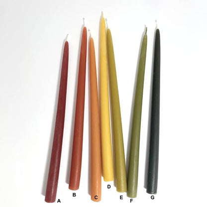 Mini Beeswax Taper Candle - Orange (C)