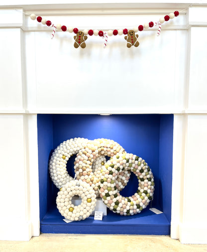 Christmas Felted Garland - Gingerbread Men