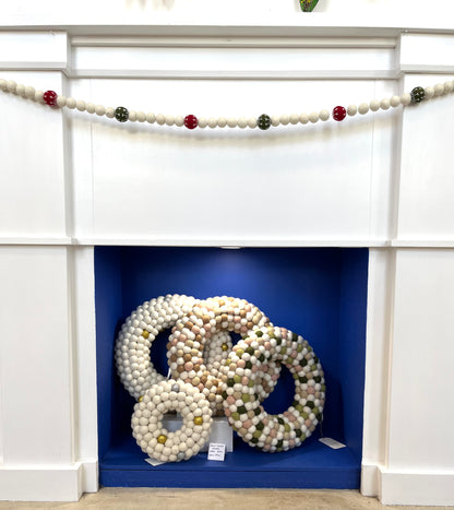 Christmas Felted Garland - Embroidered