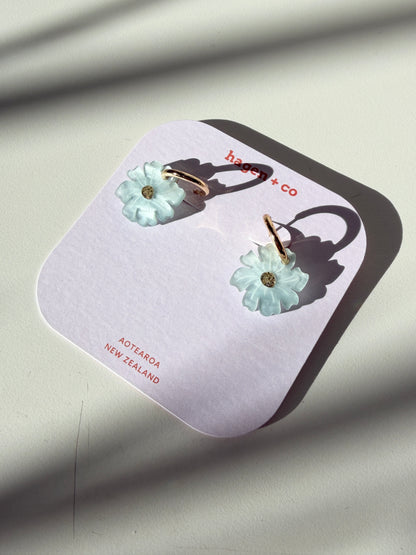 Wildflower Earrings - Ice blue