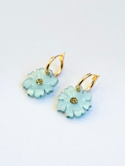 Wildflower Earrings - Ice blue