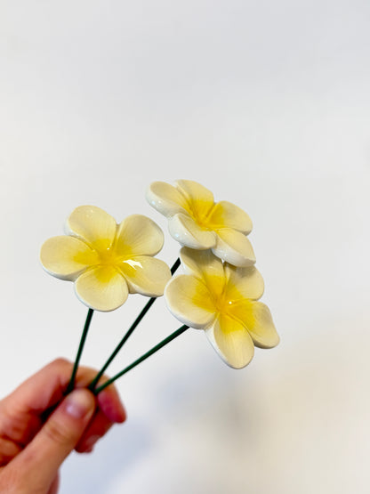 Frangipani – Ceramic Flower for bud vase