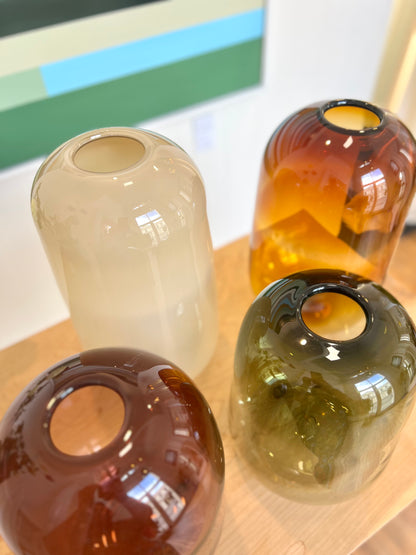 Oversize Handblown Glass Vase - Weimaraner Opal