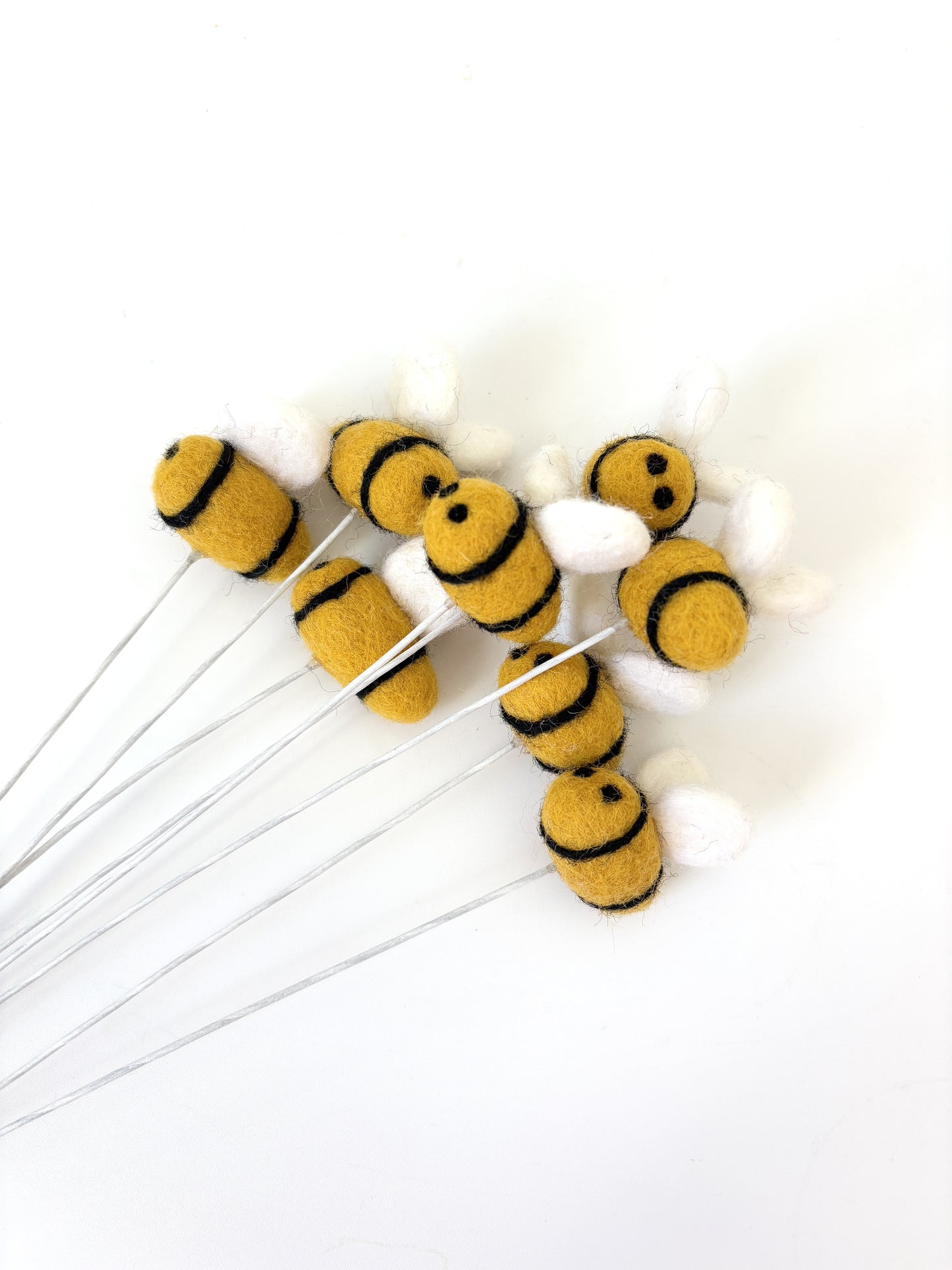 Bee on a stick - NZ Felted Wool