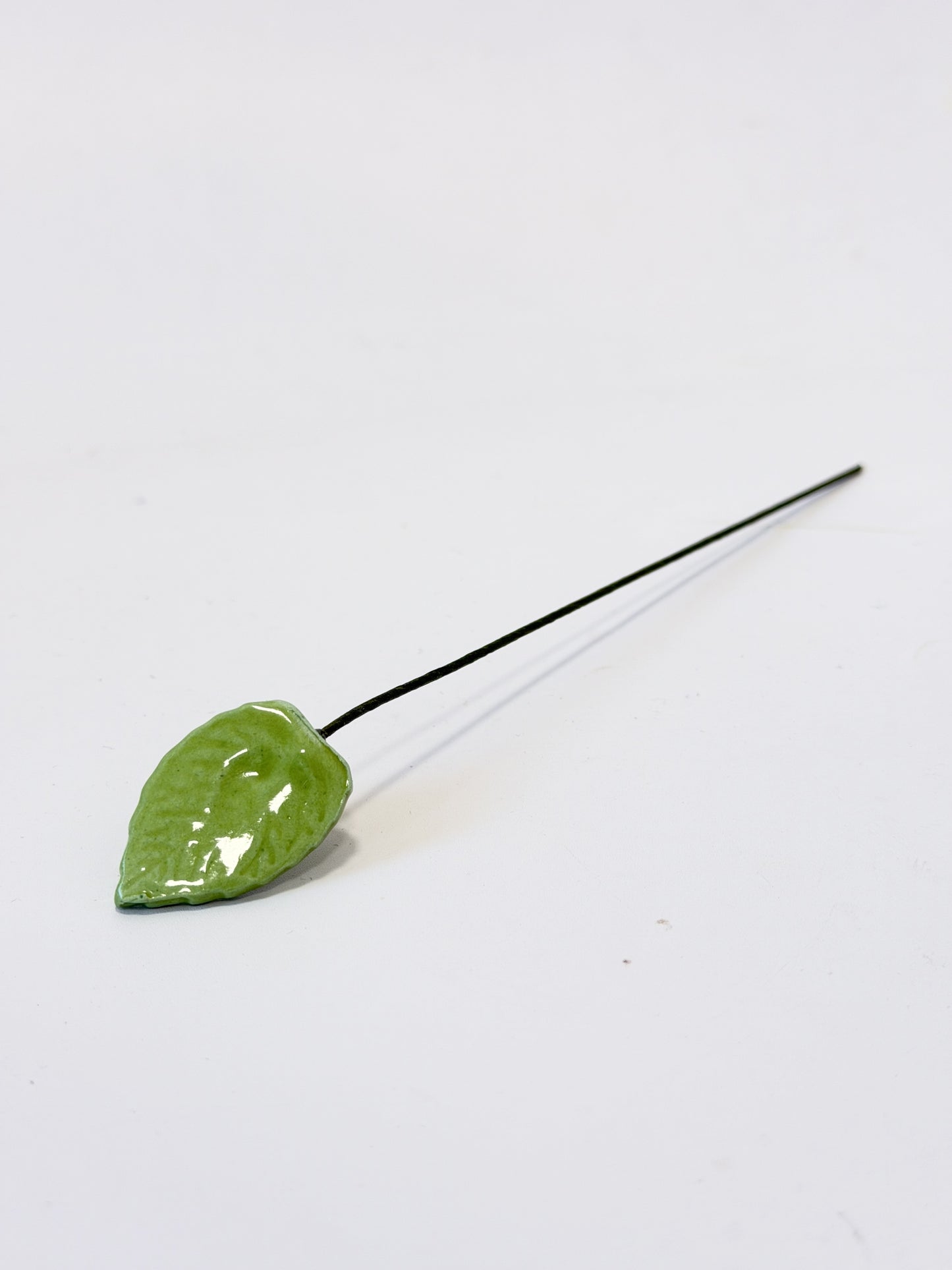 Green Ceramic Leaves - for bud vase