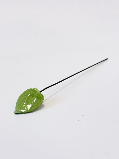 Green Ceramic Leaves - for bud vase