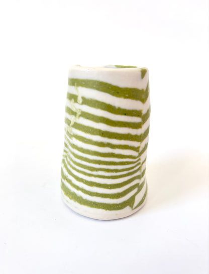 Small Pourer - Ceramic Nerikomi Light Green Stripe