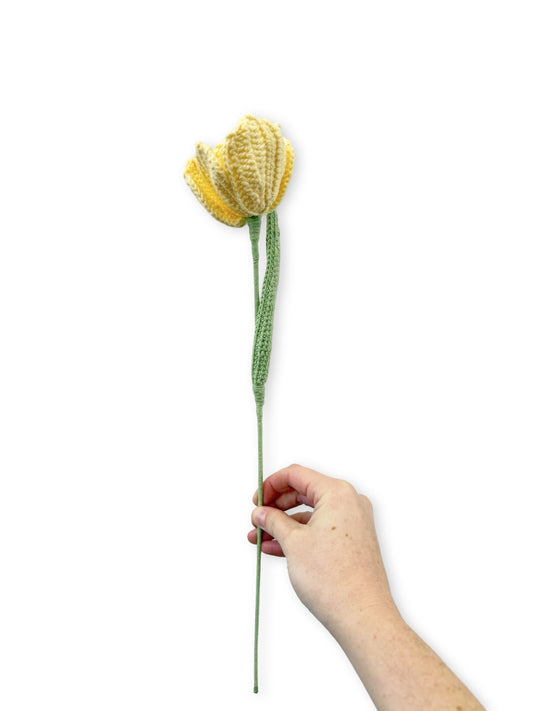 Crochet Tulip - Soft Yellow