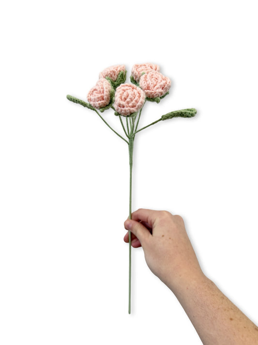 Crochet Spray Roses - Soft Pink