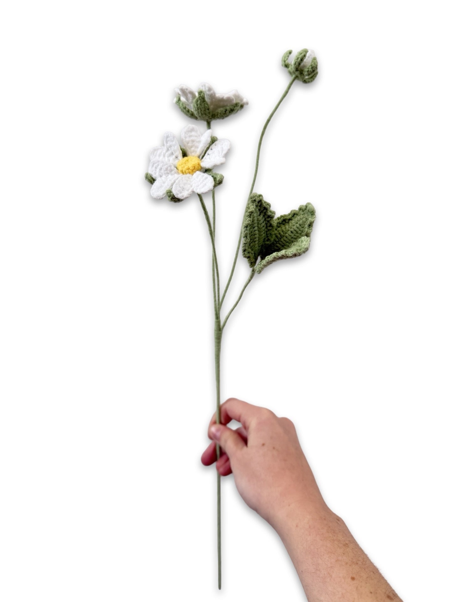 Crochet Wildheart Flower - White