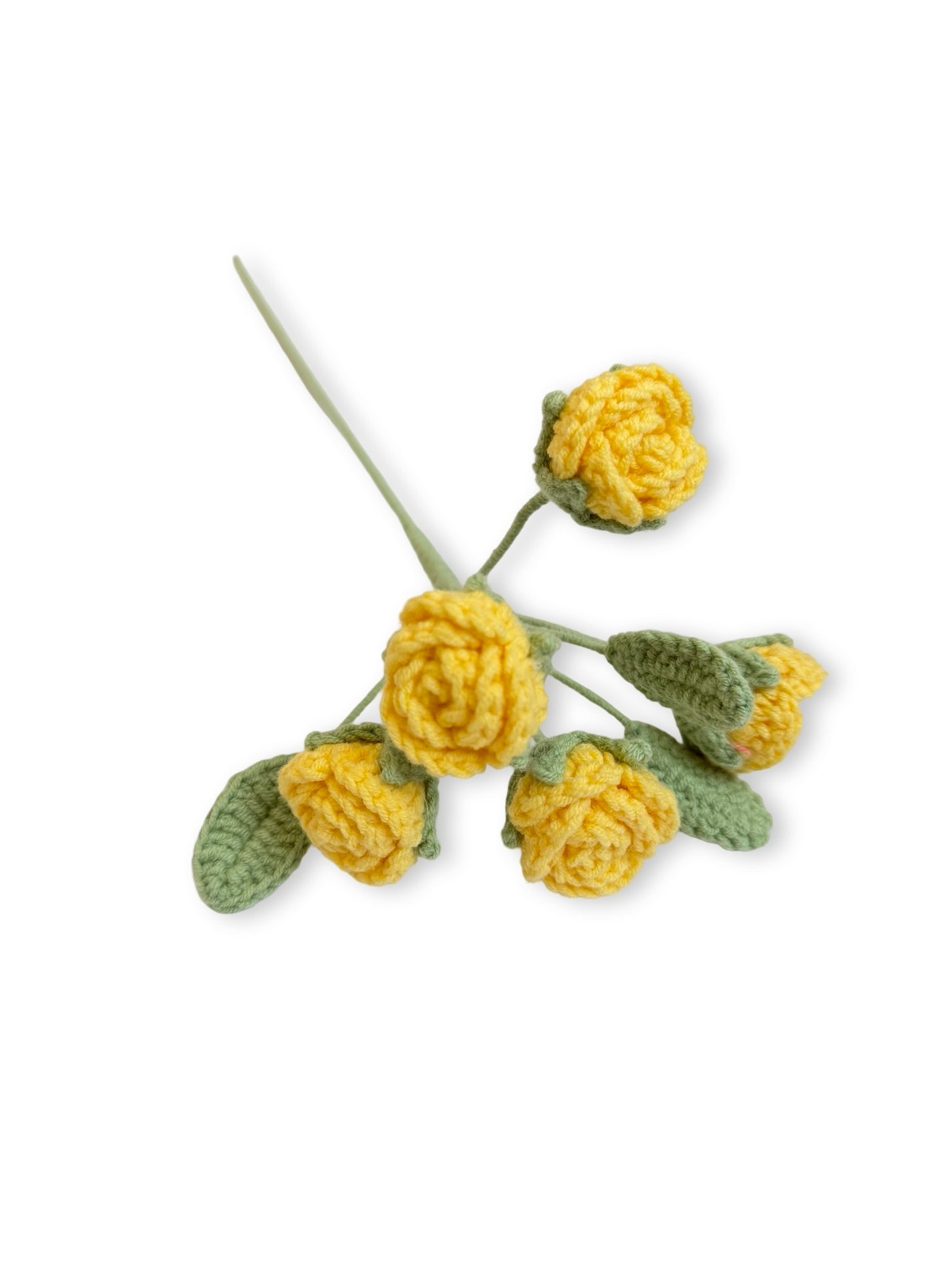 Crochet Spray Roses - Yellow