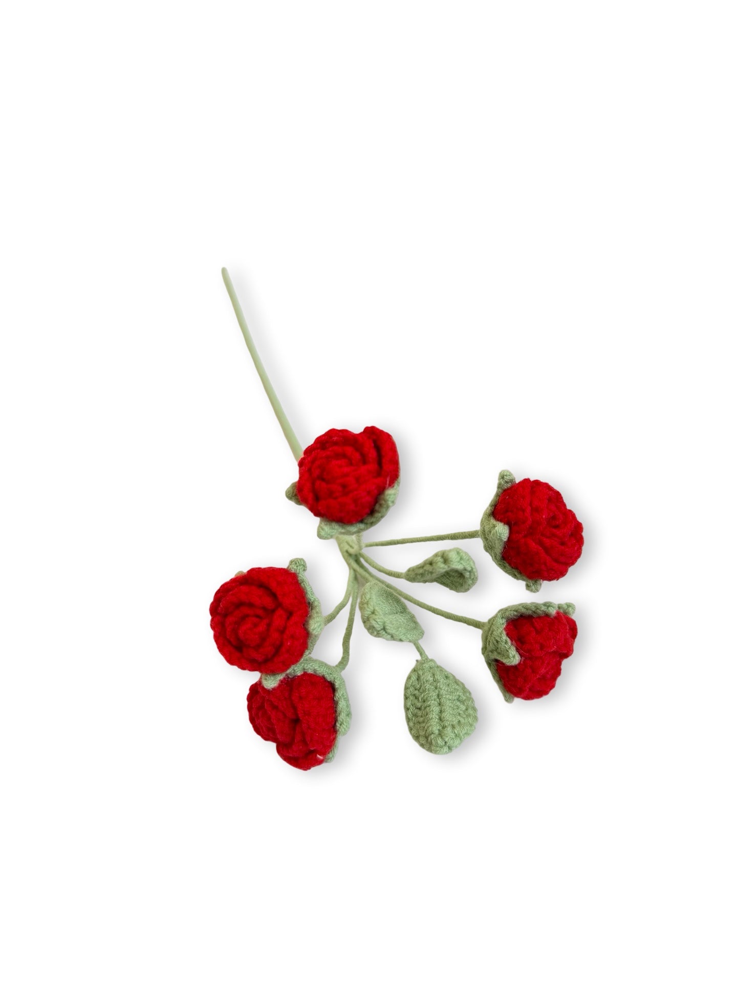 Crochet Spray Roses - Red