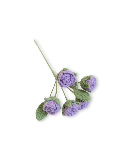 Crochet Spray Roses - Purple