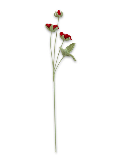 Crochet Wildheart Flower - Red