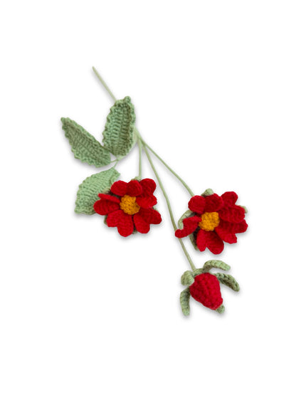 Crochet Wildheart Flower - Red