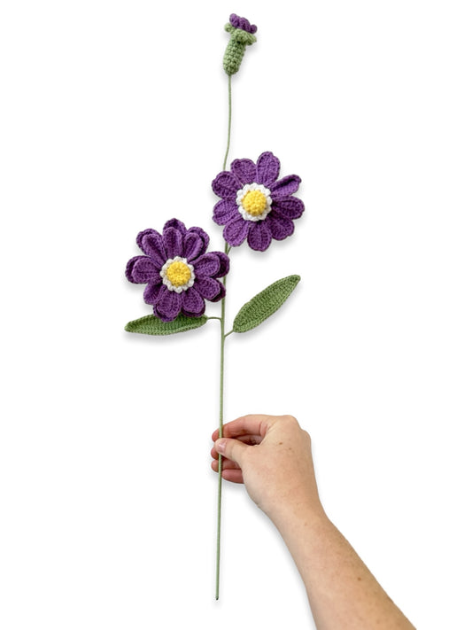 Crochet Zinnia - Purple