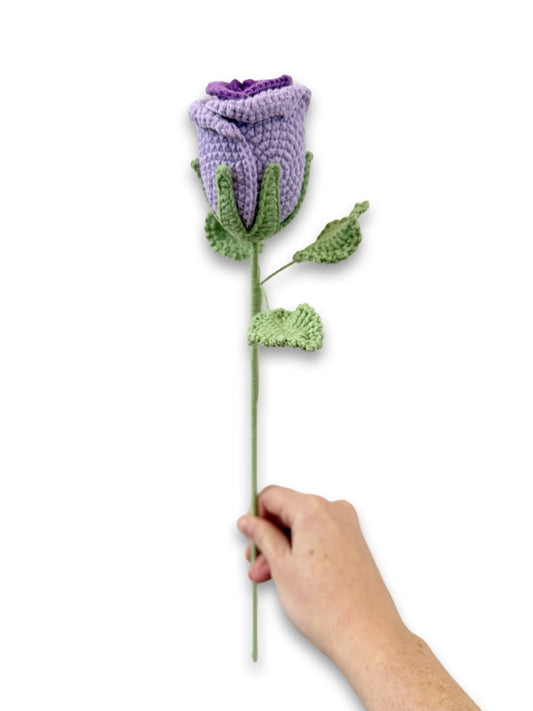Crochet Rose - Purples