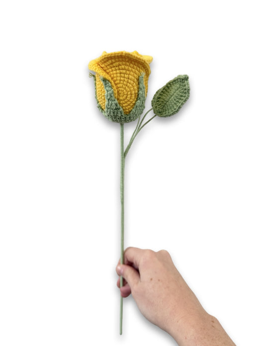 Crochet Rose - Solid Yellow