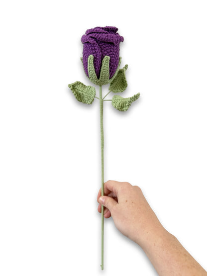 Crochet Rose - Dark Purple