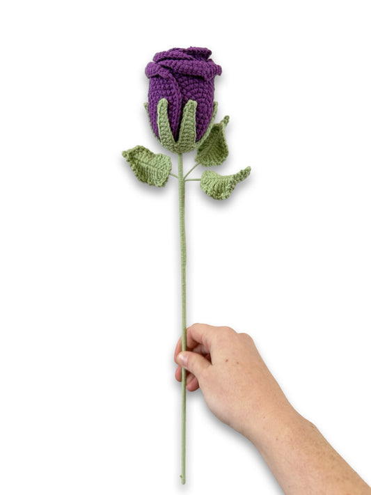 Crochet Rose - Dark Purple