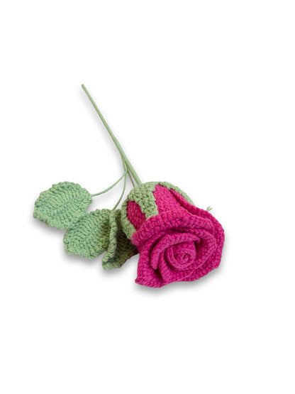 Crochet Rose - Hot Pink