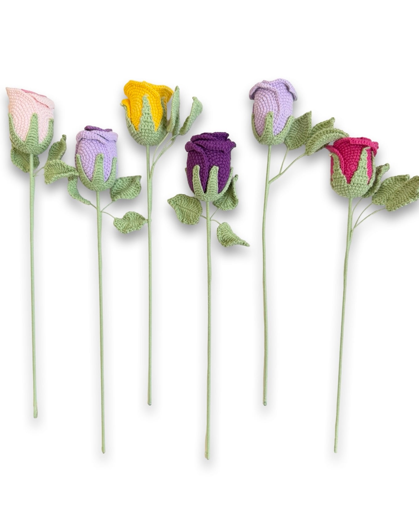Crochet Rose - Pinks