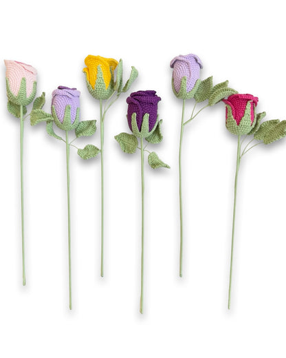 Crochet Rose - Pinks