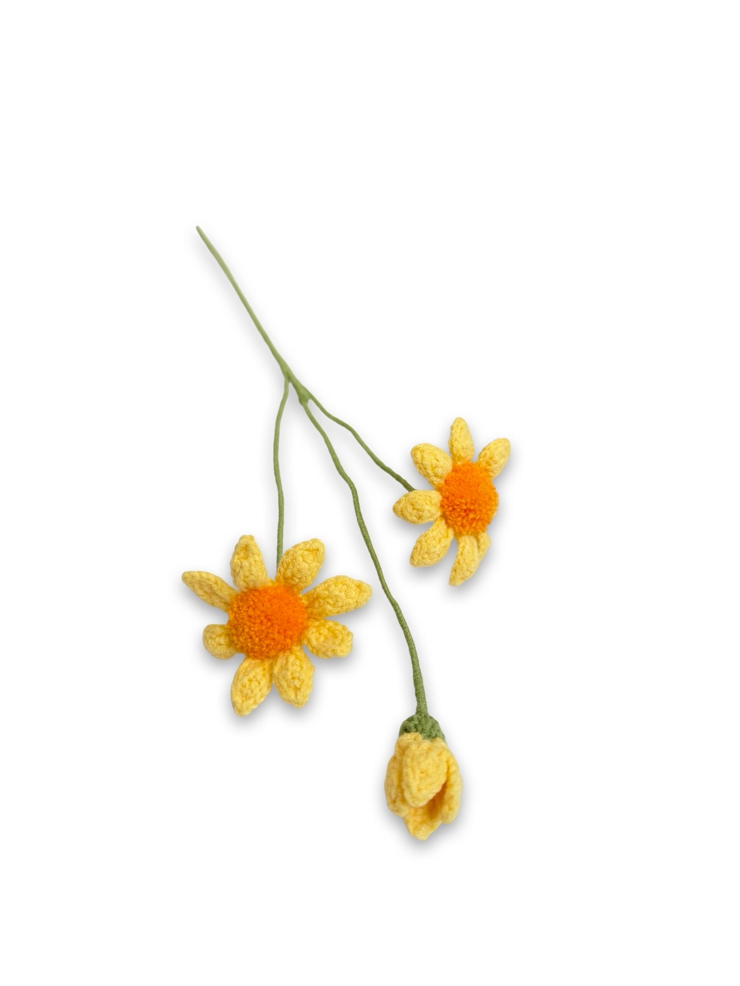 Crochet Blue Eyed Daisy - Yellow/Orange