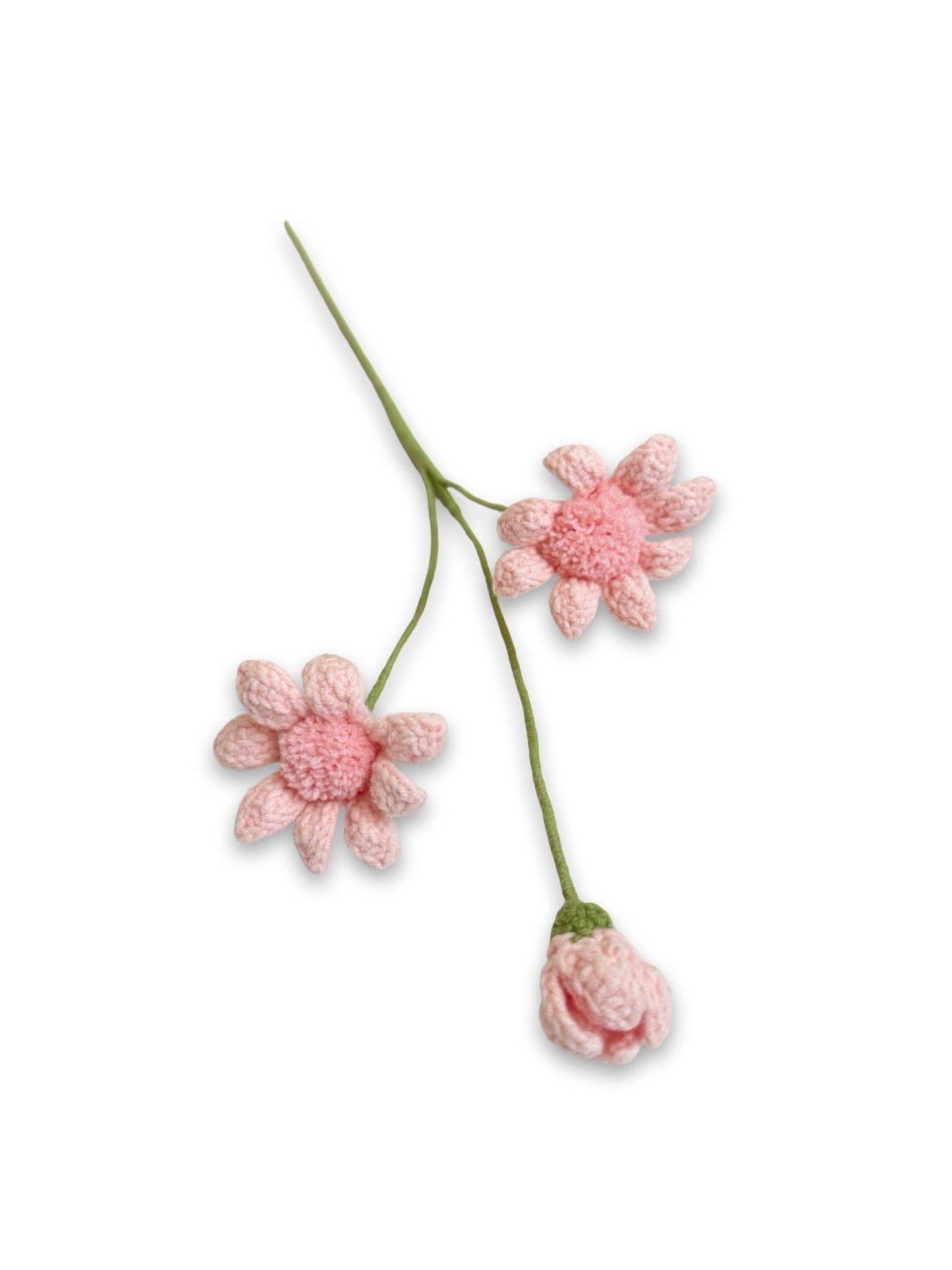 Crochet Blue Eyed Daisy - Soft Peach-Pink