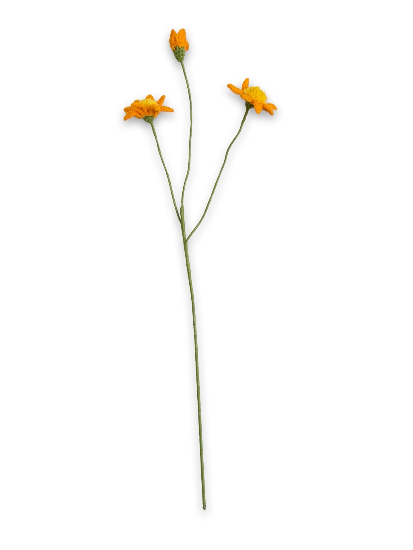 Crochet Blue Eyed Daisy - Orange/Yellow